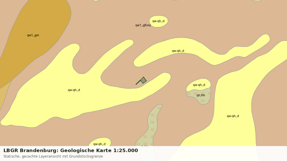 Statische Kartenansicht: LBGR Brandenburg: Geologische Karte 1:25.000