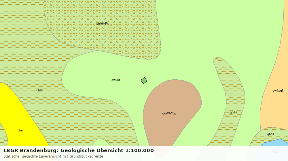 Statische Kartenansicht: LBGR Brandenburg: Geologische Übersicht 1:100.000