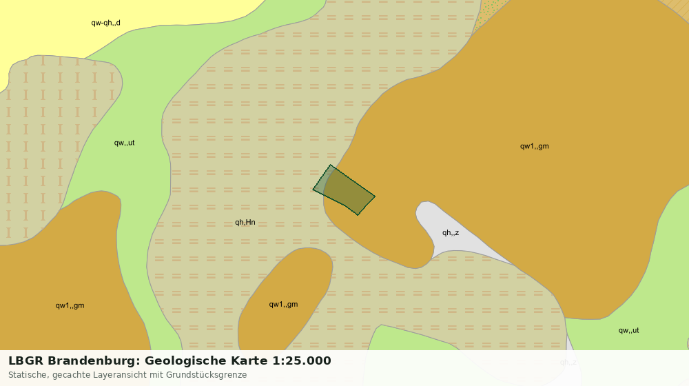 Statische Kartenansicht: LBGR Brandenburg: Geologische Karte 1:25.000