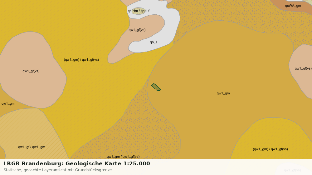 Statische Kartenansicht: LBGR Brandenburg: Geologische Karte 1:25.000