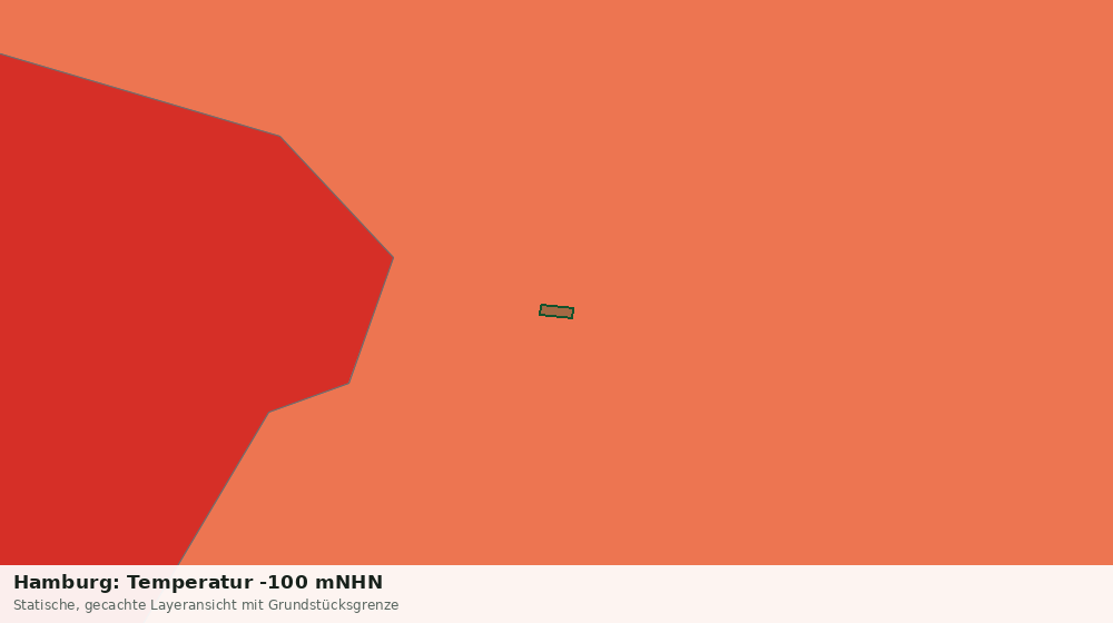 Statische Kartenansicht: Hamburg: Temperatur -100 mNHN