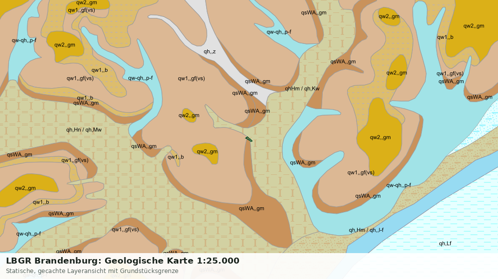 Statische Kartenansicht: LBGR Brandenburg: Geologische Karte 1:25.000