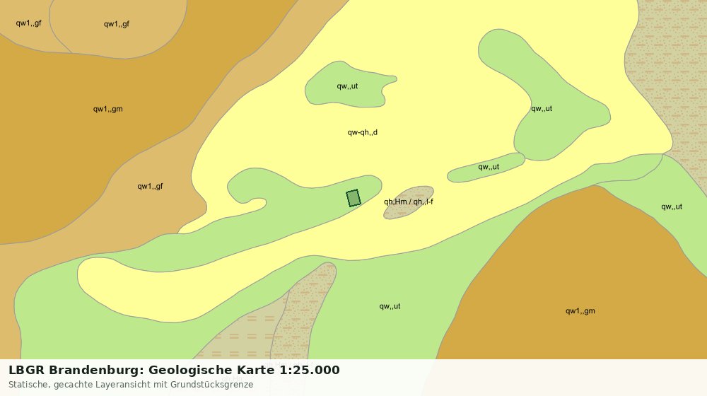 Statische Kartenansicht: LBGR Brandenburg: Geologische Karte 1:25.000
