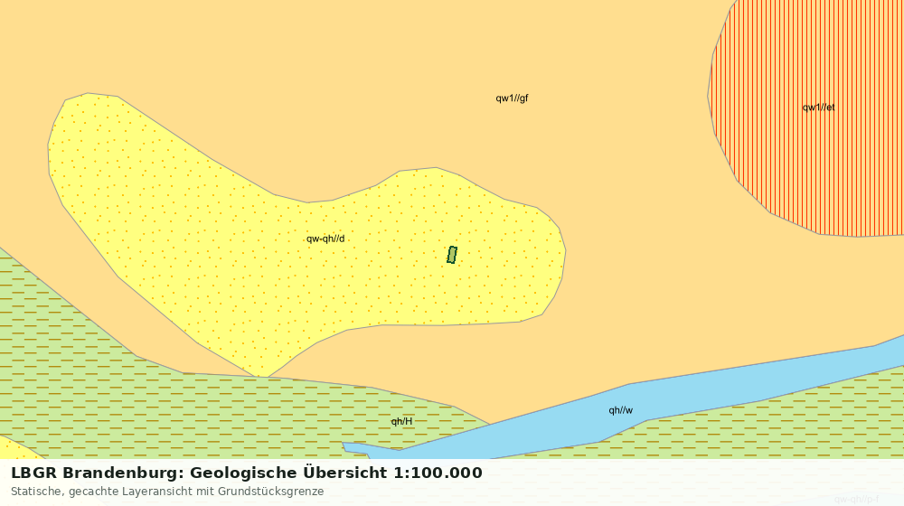 Statische Kartenansicht: LBGR Brandenburg: Geologische Übersicht 1:100.000