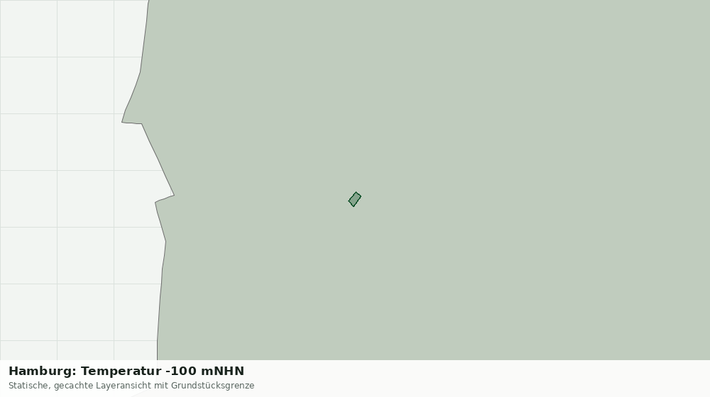 Statische Kartenansicht: Hamburg: Temperatur -100 mNHN