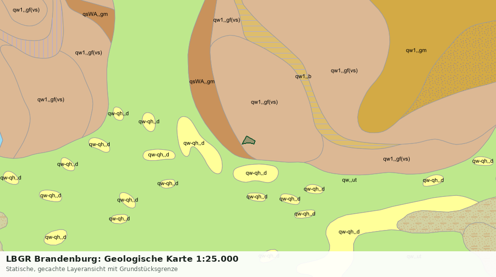 Statische Kartenansicht: LBGR Brandenburg: Geologische Karte 1:25.000