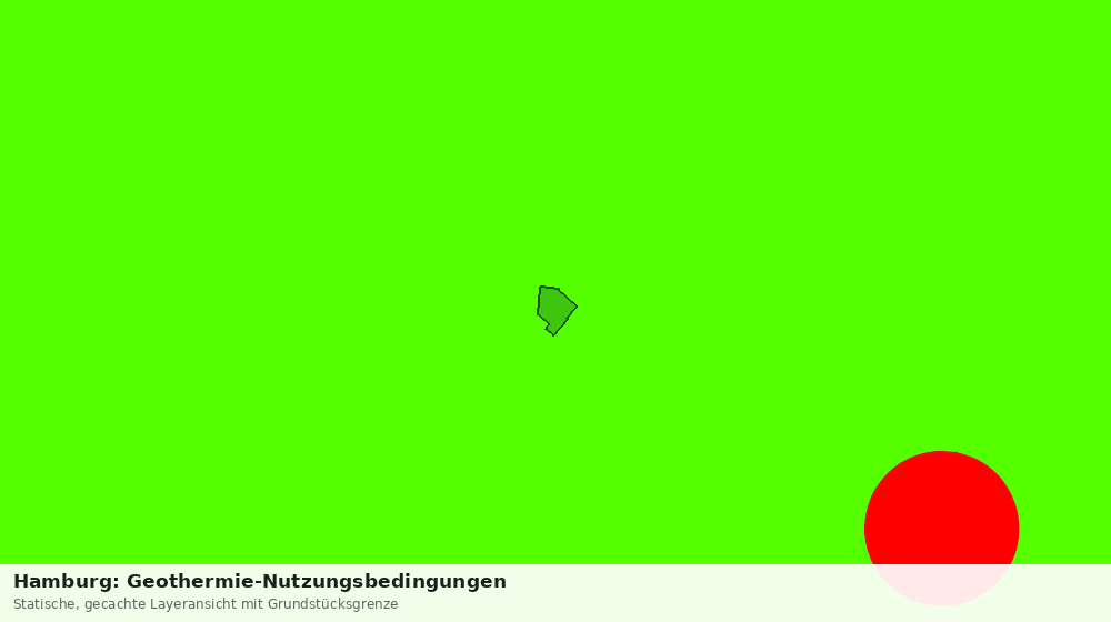 Statische Kartenansicht: Hamburg: Geothermie-Nutzungsbedingungen