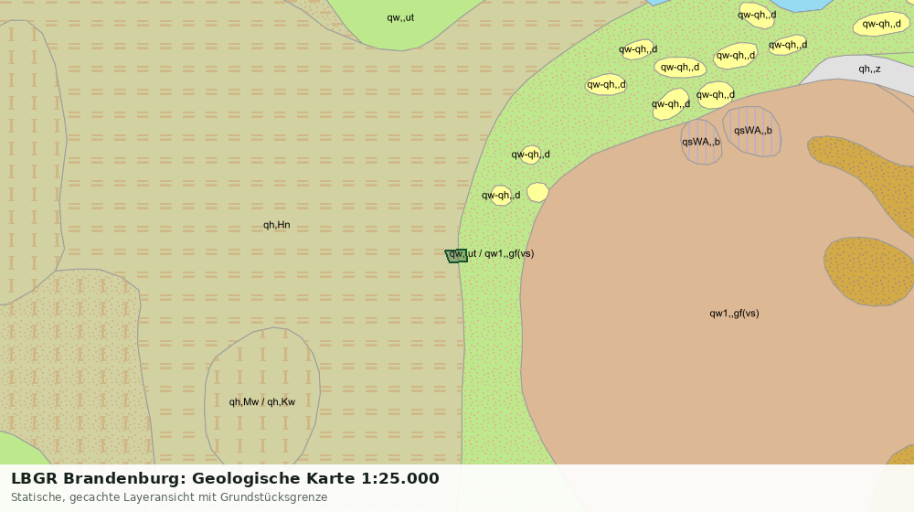 Statische Kartenansicht: LBGR Brandenburg: Geologische Karte 1:25.000