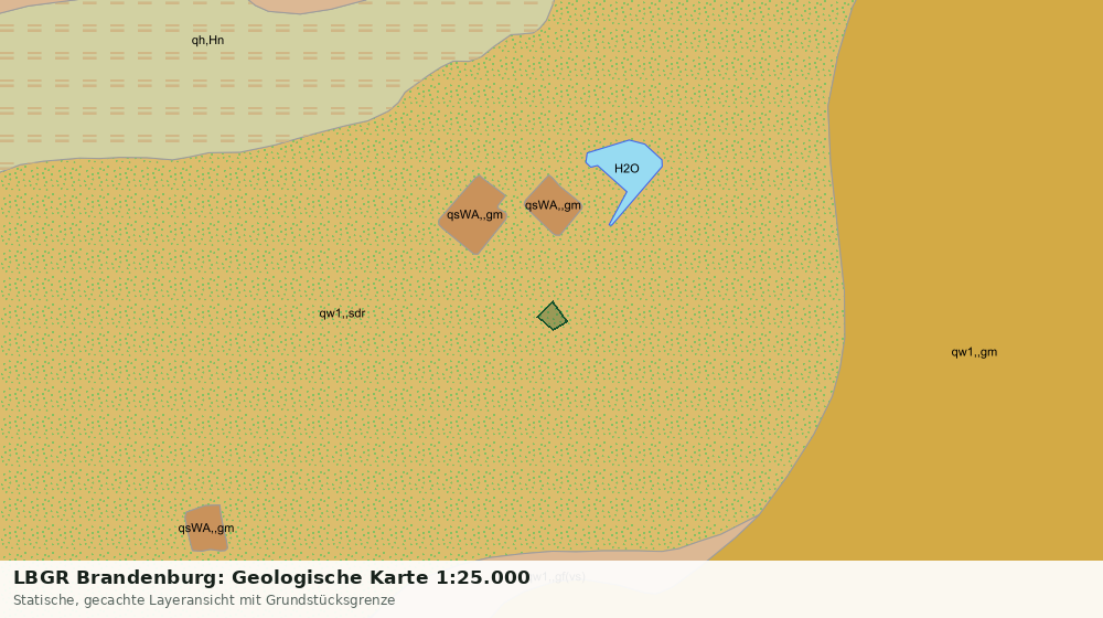 Statische Kartenansicht: LBGR Brandenburg: Geologische Karte 1:25.000