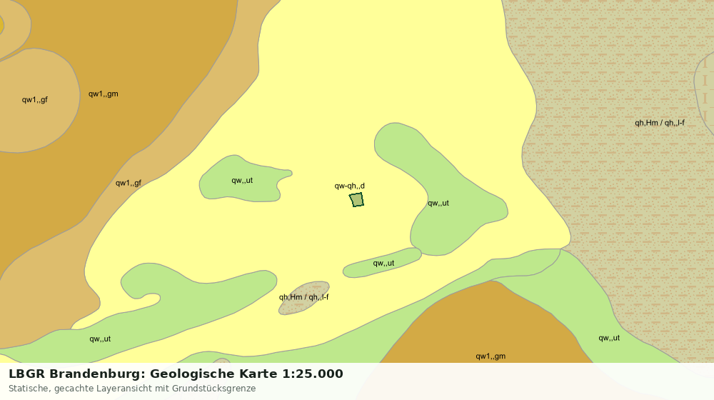 Statische Kartenansicht: LBGR Brandenburg: Geologische Karte 1:25.000