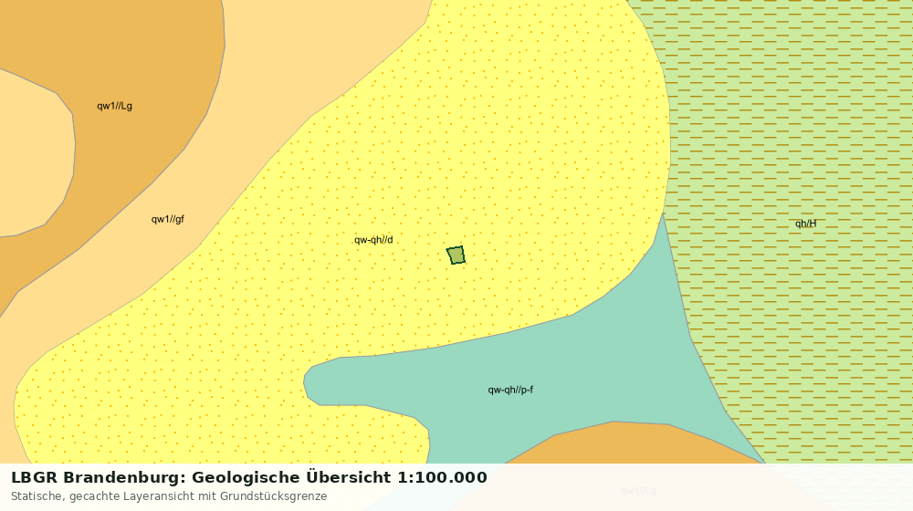 Statische Kartenansicht: LBGR Brandenburg: Geologische Übersicht 1:100.000