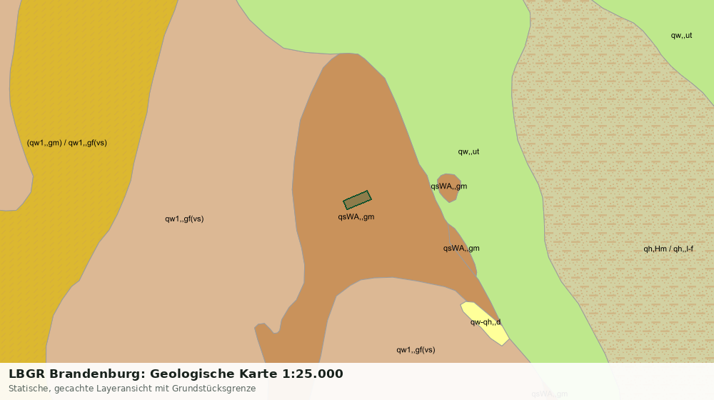 Statische Kartenansicht: LBGR Brandenburg: Geologische Karte 1:25.000