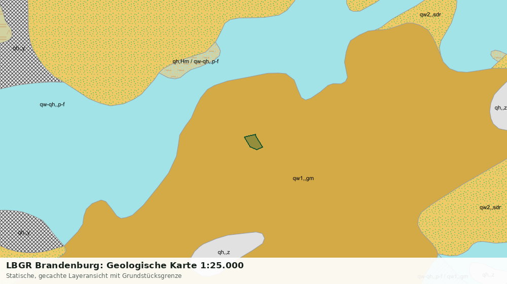 Statische Kartenansicht: LBGR Brandenburg: Geologische Karte 1:25.000