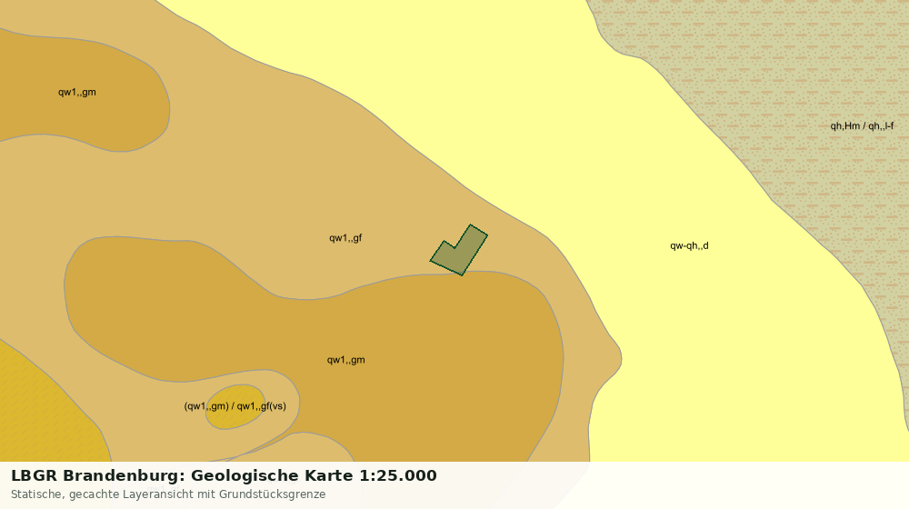 Statische Kartenansicht: LBGR Brandenburg: Geologische Karte 1:25.000