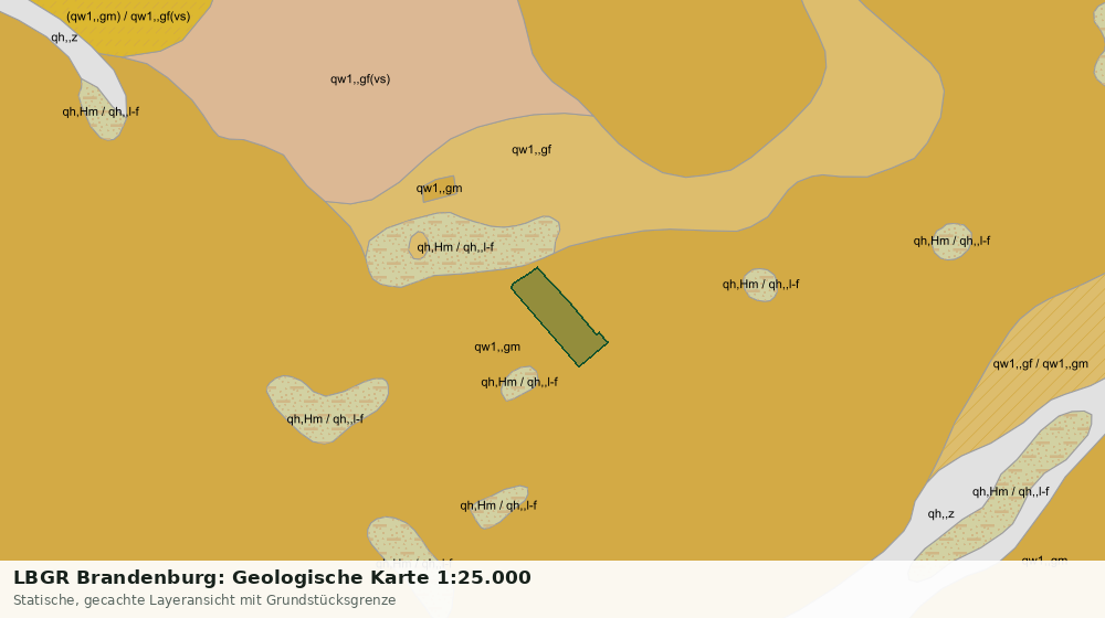 Statische Kartenansicht: LBGR Brandenburg: Geologische Karte 1:25.000