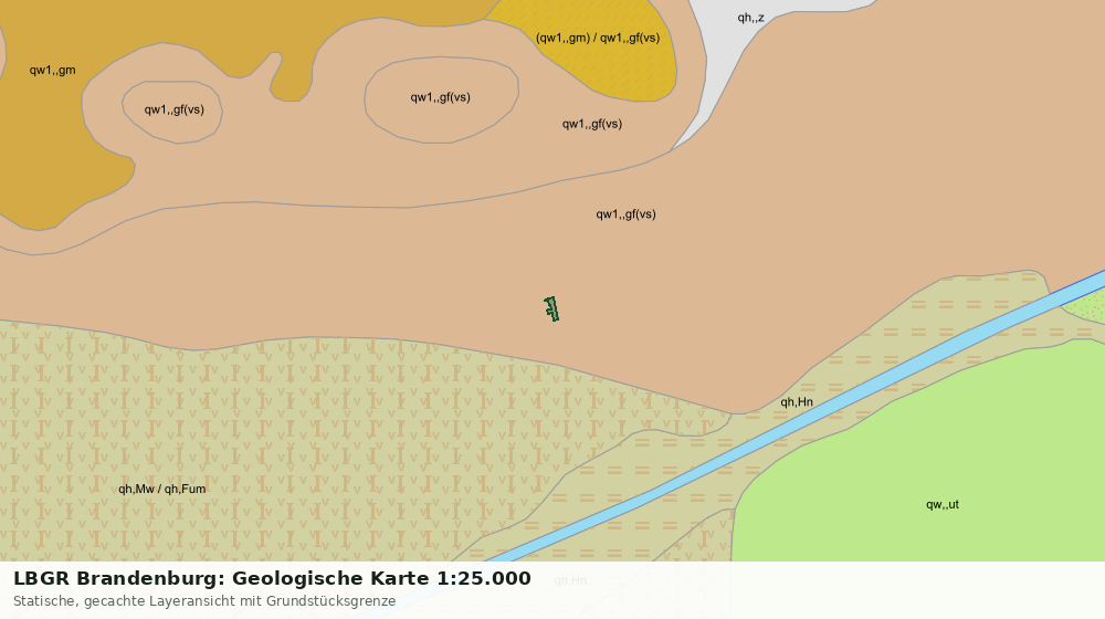 Statische Kartenansicht: LBGR Brandenburg: Geologische Karte 1:25.000