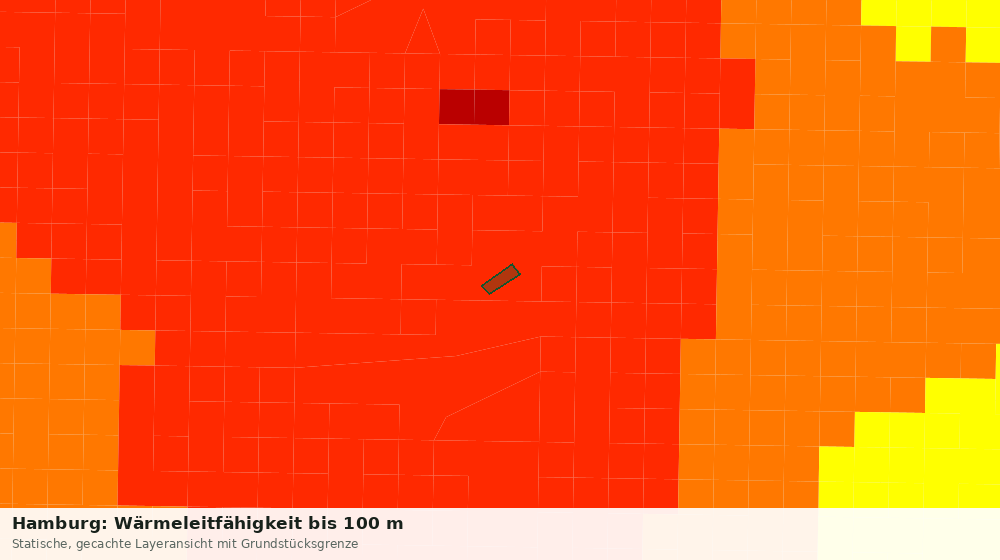 Statische Kartenansicht: Hamburg: Wärmeleitfähigkeit bis 100 m