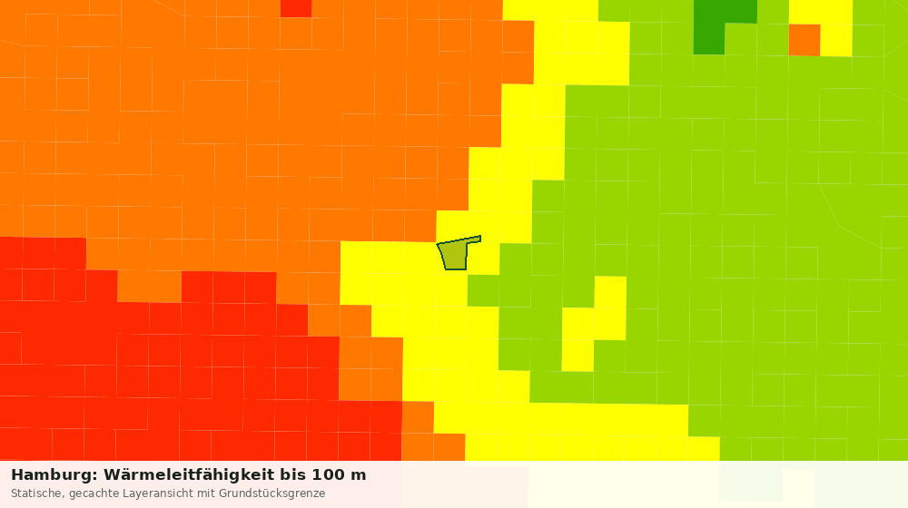 Statische Kartenansicht: Hamburg: Wärmeleitfähigkeit bis 100 m