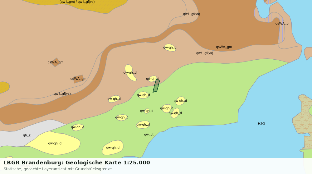 Statische Kartenansicht: LBGR Brandenburg: Geologische Karte 1:25.000