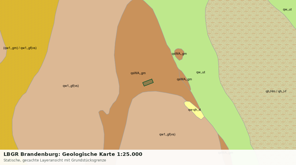 Statische Kartenansicht: LBGR Brandenburg: Geologische Karte 1:25.000