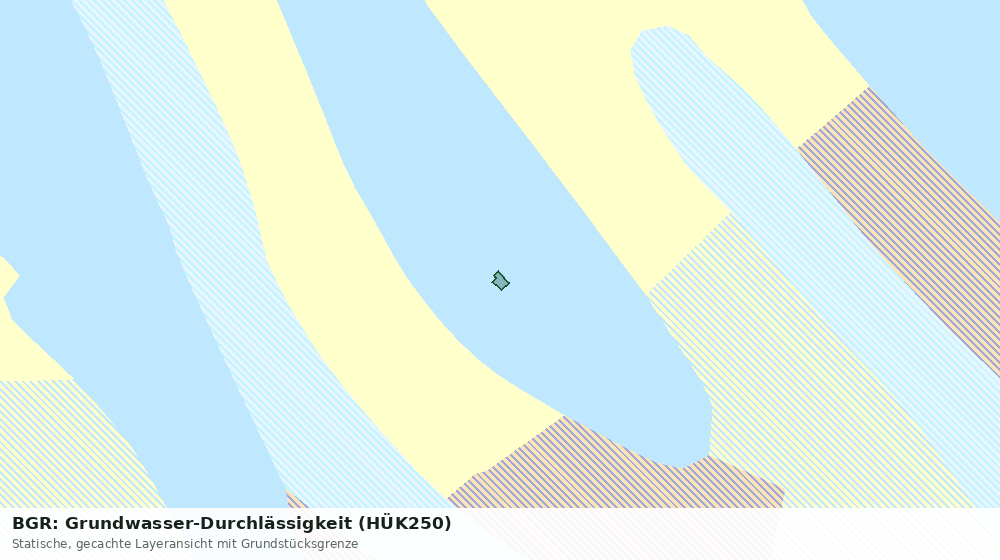 Statische Kartenansicht: BGR: Grundwasser-Durchlässigkeit (HÜK250)