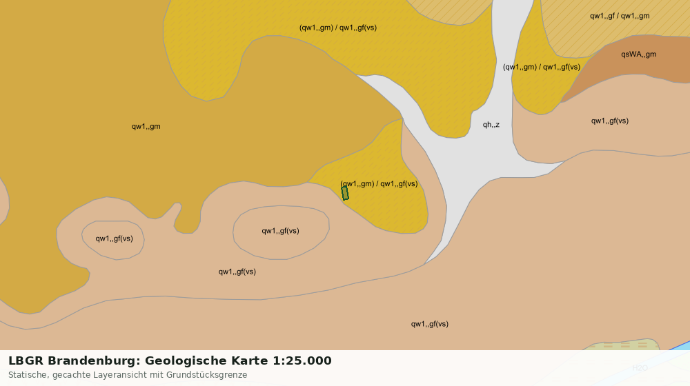 Statische Kartenansicht: LBGR Brandenburg: Geologische Karte 1:25.000
