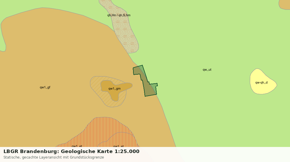 Statische Kartenansicht: LBGR Brandenburg: Geologische Karte 1:25.000