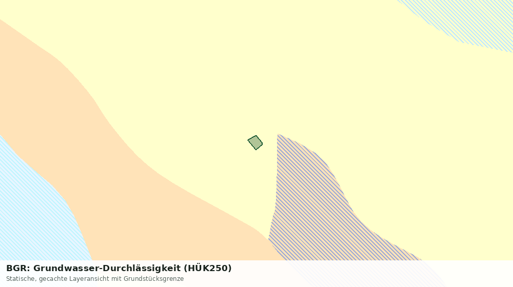 Statische Kartenansicht: BGR: Grundwasser-Durchlässigkeit (HÜK250)