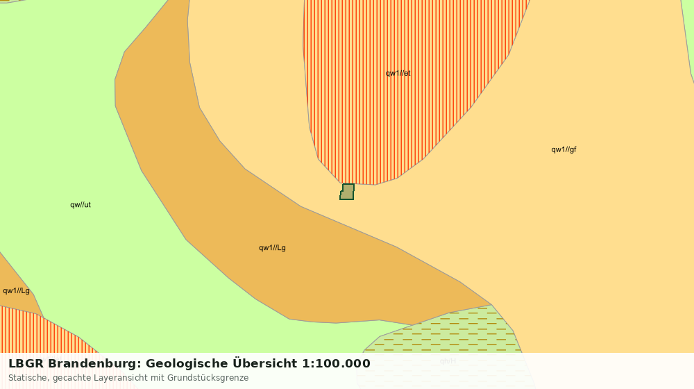 Statische Kartenansicht: LBGR Brandenburg: Geologische Übersicht 1:100.000