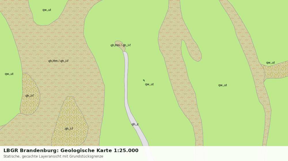Statische Kartenansicht: LBGR Brandenburg: Geologische Karte 1:25.000