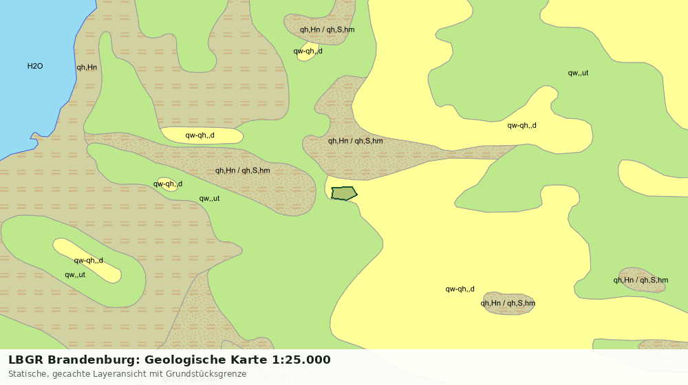 Statische Kartenansicht: LBGR Brandenburg: Geologische Karte 1:25.000