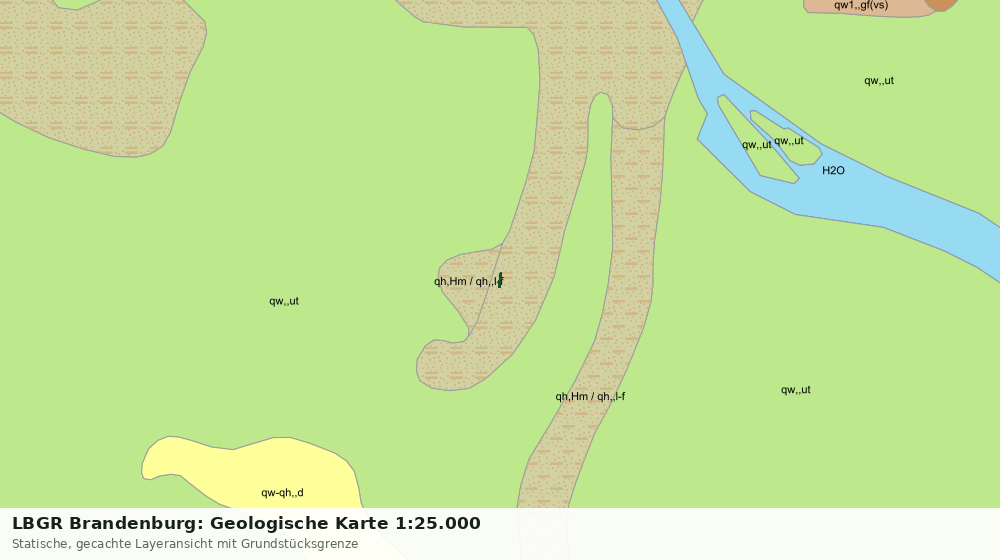 Statische Kartenansicht: LBGR Brandenburg: Geologische Karte 1:25.000
