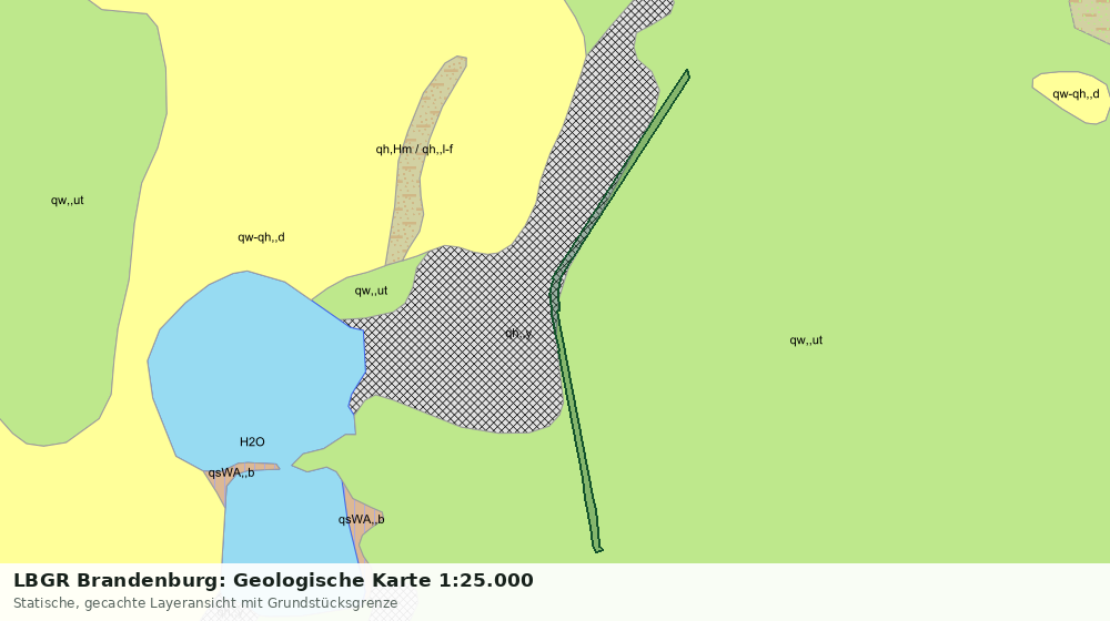 Statische Kartenansicht: LBGR Brandenburg: Geologische Karte 1:25.000