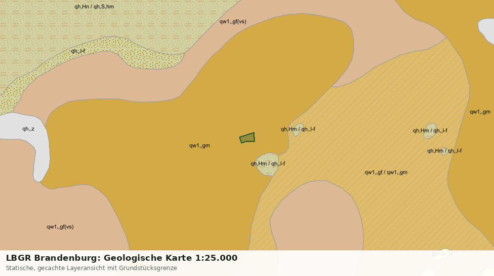 Statische Kartenansicht: LBGR Brandenburg: Geologische Karte 1:25.000