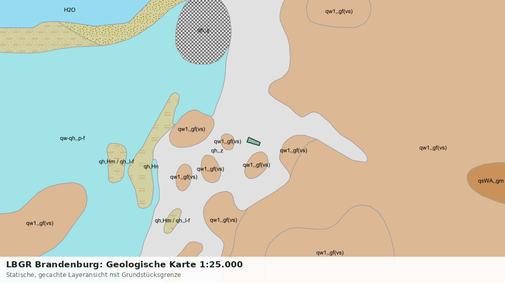 Statische Kartenansicht: LBGR Brandenburg: Geologische Karte 1:25.000