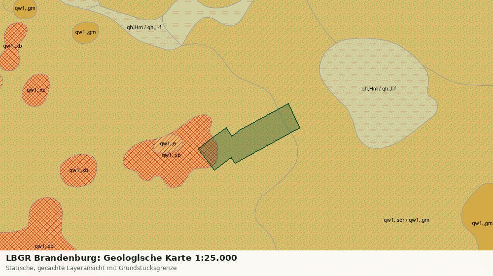 Statische Kartenansicht: LBGR Brandenburg: Geologische Karte 1:25.000