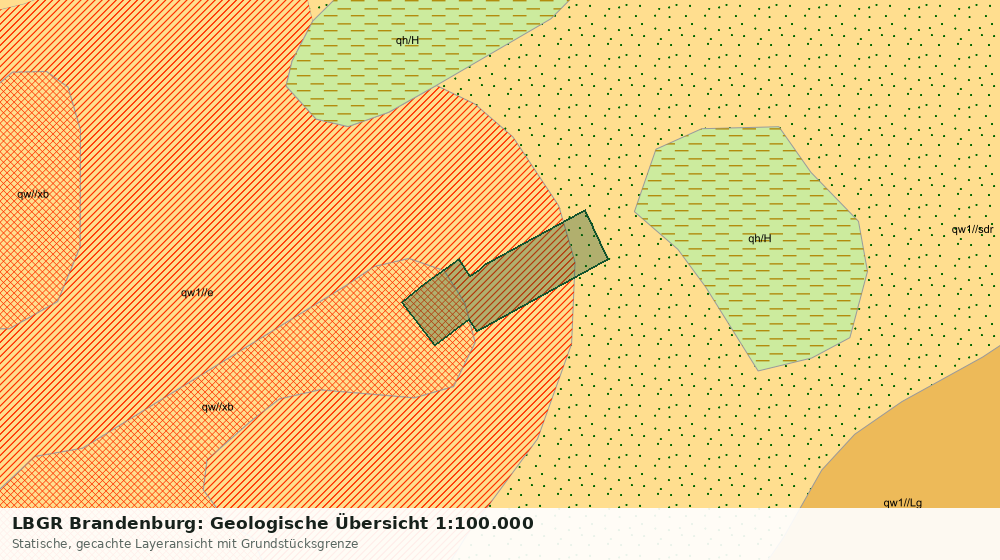 Statische Kartenansicht: LBGR Brandenburg: Geologische Übersicht 1:100.000