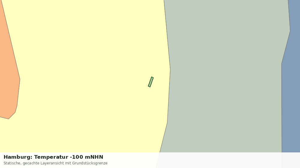 Statische Kartenansicht: Hamburg: Temperatur -100 mNHN