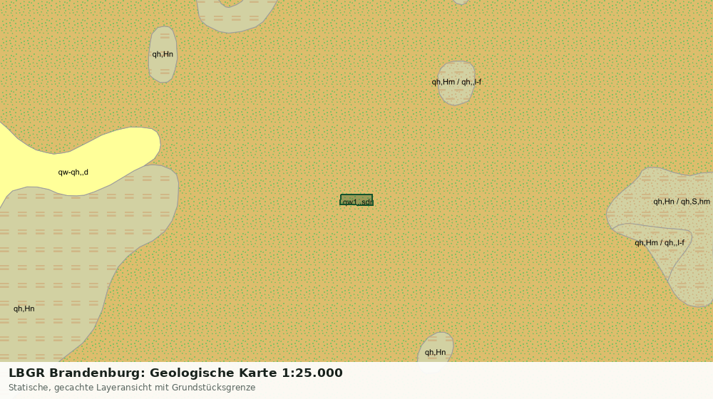 Statische Kartenansicht: LBGR Brandenburg: Geologische Karte 1:25.000