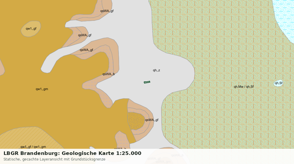 Statische Kartenansicht: LBGR Brandenburg: Geologische Karte 1:25.000