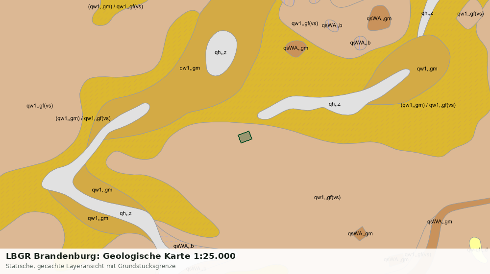Statische Kartenansicht: LBGR Brandenburg: Geologische Karte 1:25.000