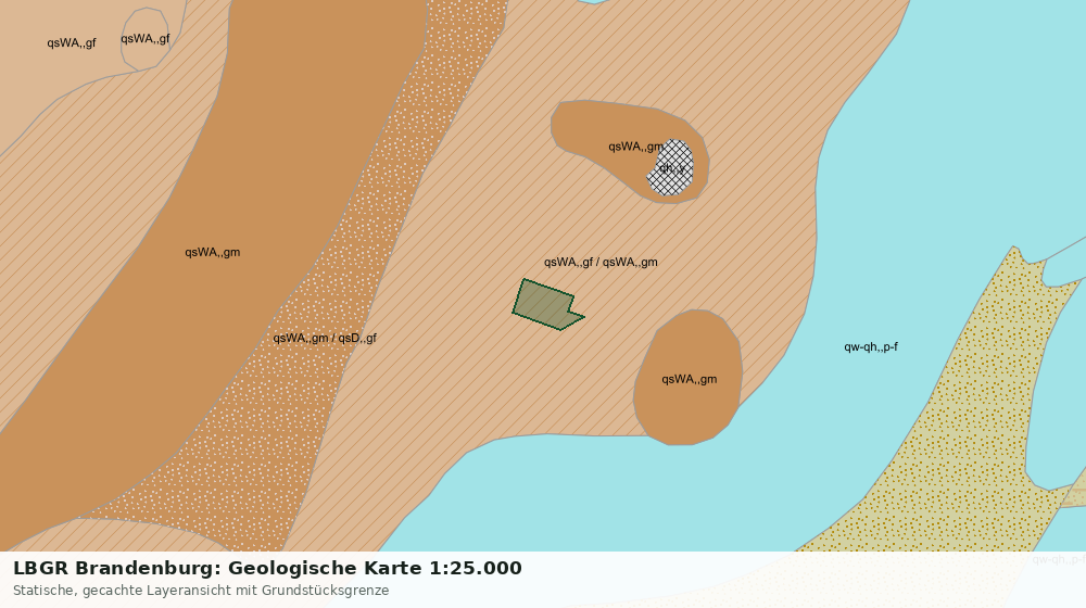 Statische Kartenansicht: LBGR Brandenburg: Geologische Karte 1:25.000