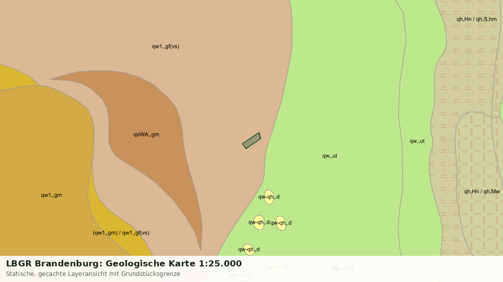 Statische Kartenansicht: LBGR Brandenburg: Geologische Karte 1:25.000
