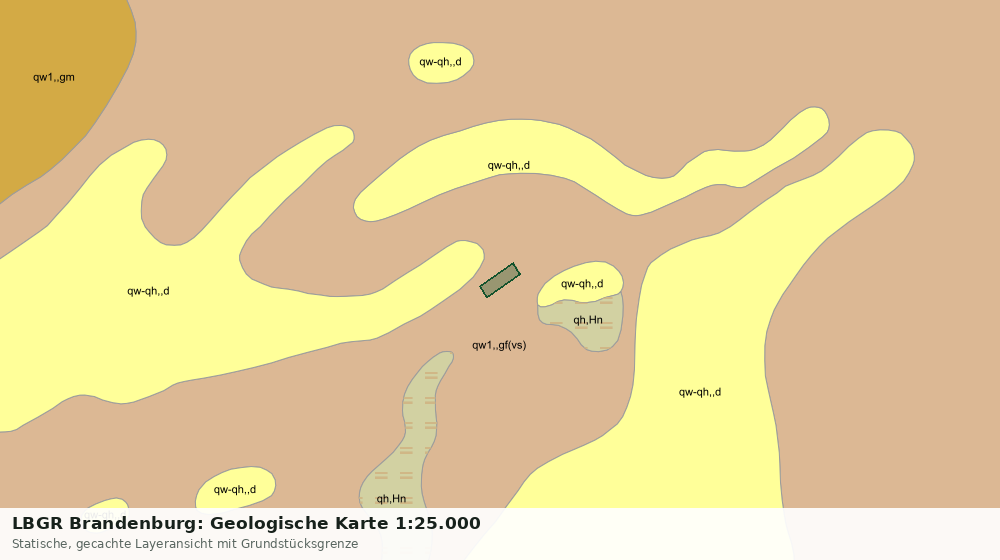 Statische Kartenansicht: LBGR Brandenburg: Geologische Karte 1:25.000