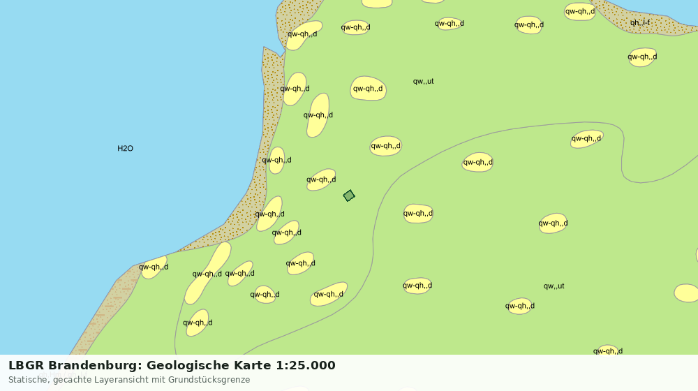 Statische Kartenansicht: LBGR Brandenburg: Geologische Karte 1:25.000