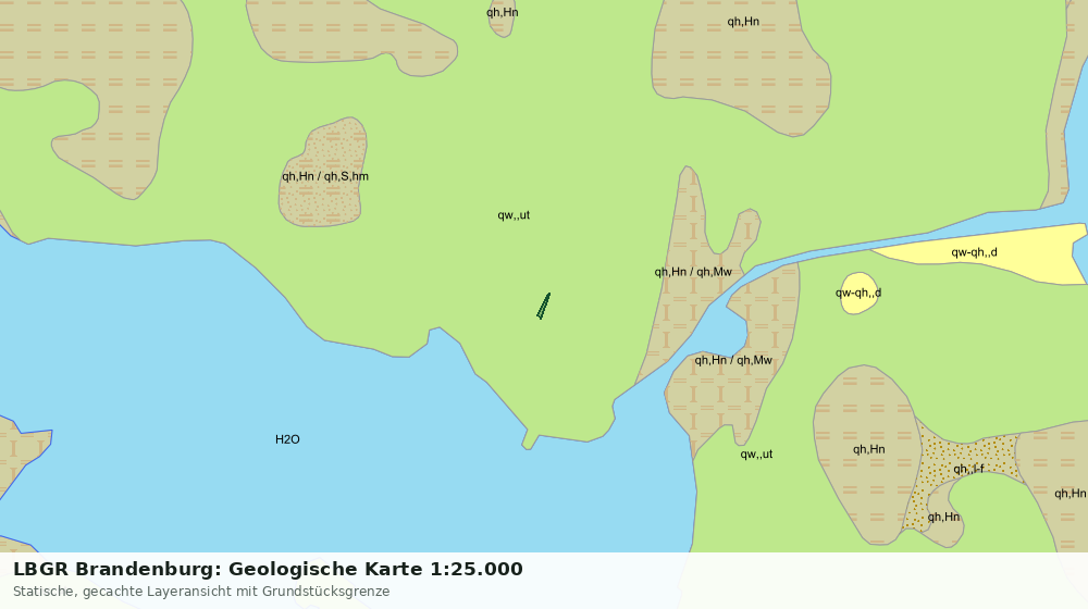 Statische Kartenansicht: LBGR Brandenburg: Geologische Karte 1:25.000