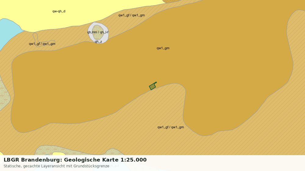 Statische Kartenansicht: LBGR Brandenburg: Geologische Karte 1:25.000