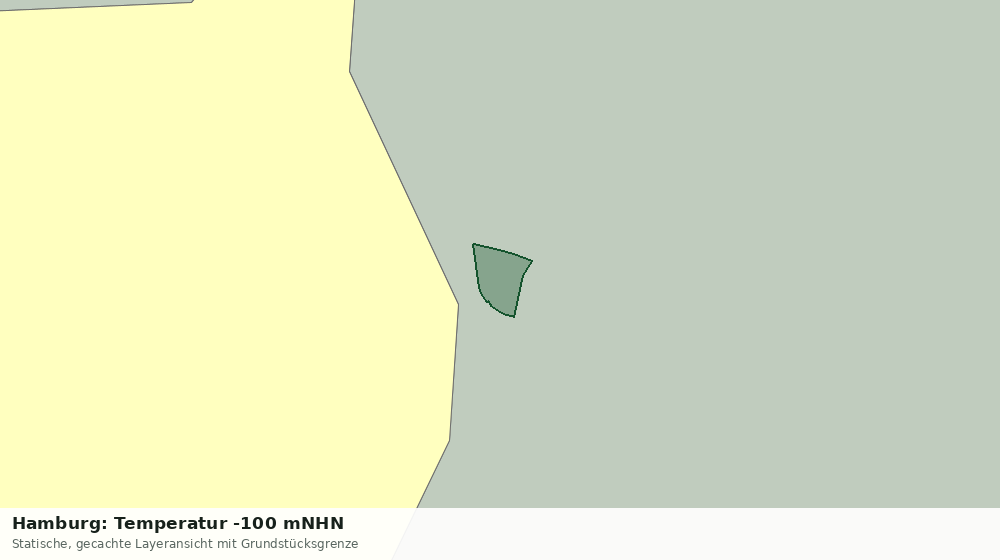 Statische Kartenansicht: Hamburg: Temperatur -100 mNHN