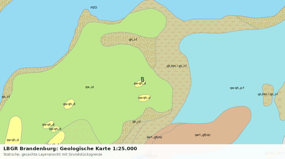 Statische Kartenansicht: LBGR Brandenburg: Geologische Karte 1:25.000