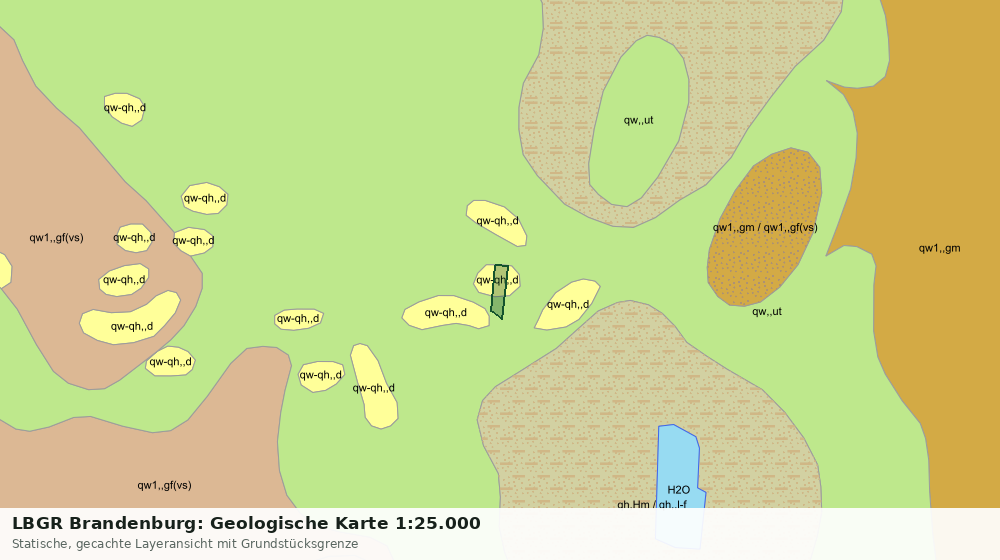 Statische Kartenansicht: LBGR Brandenburg: Geologische Karte 1:25.000